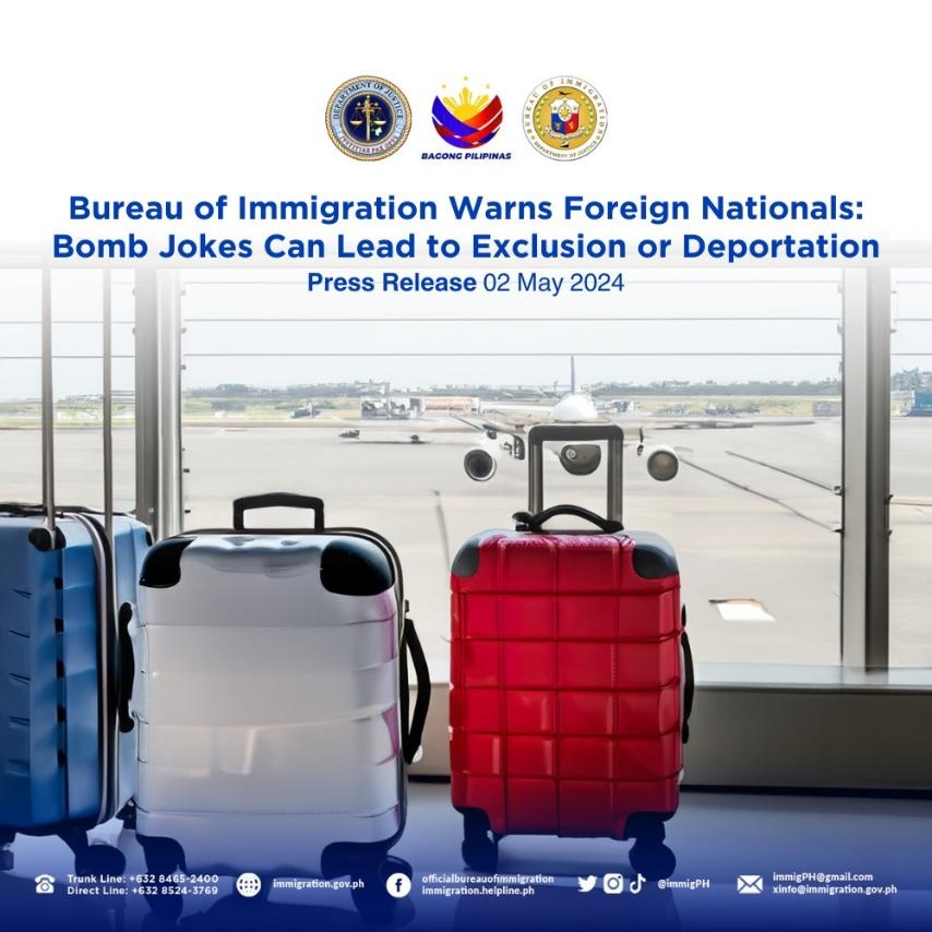 菲律宾移民局提醒: 外国人做这事将被驱逐出境!