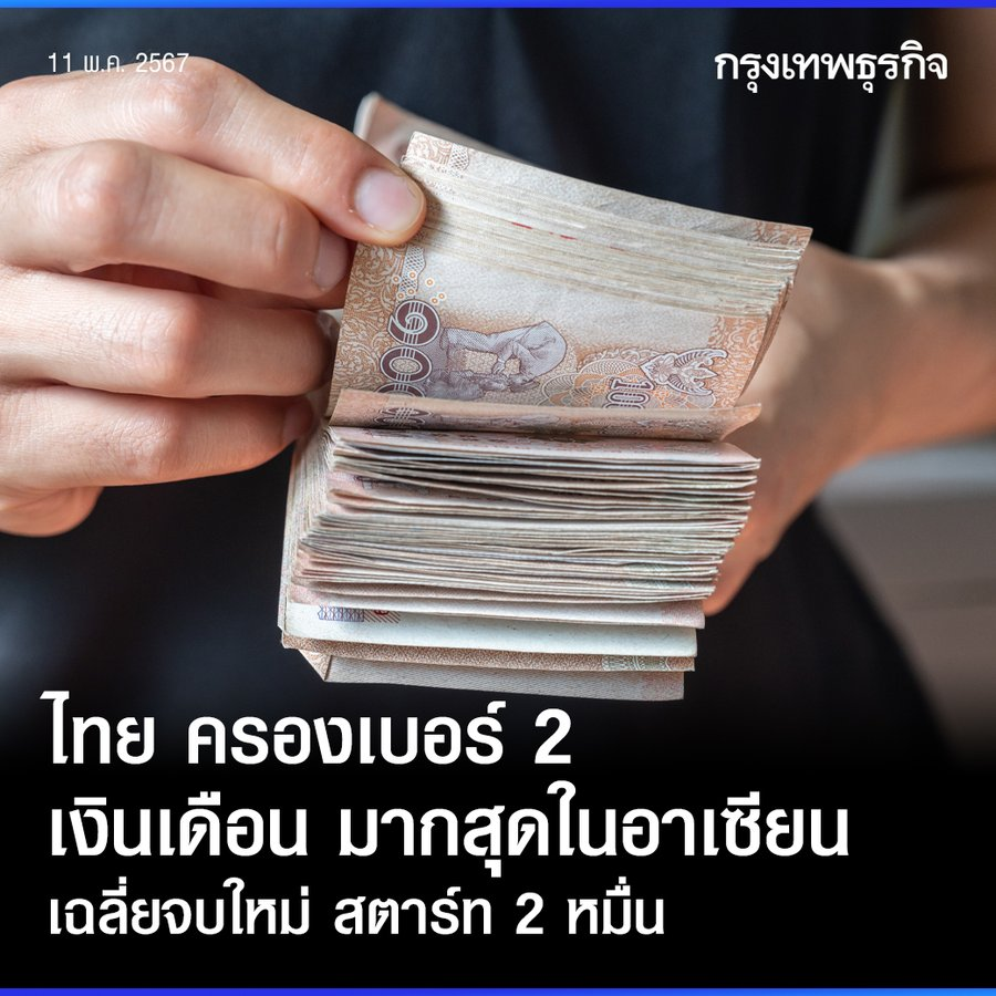 泰国薪资水平在东盟中排名第二！应届毕业生平均起薪约4000元