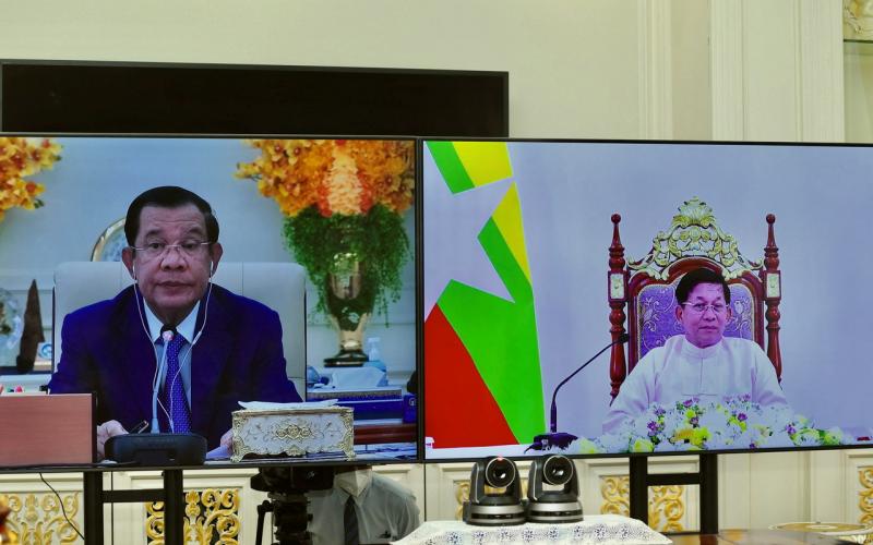 洪森敦促缅军政府领袖实行五点共识