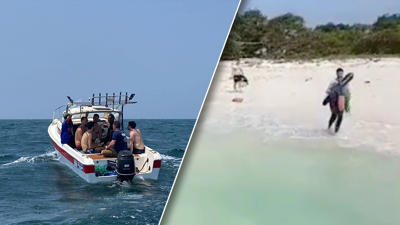 泰国救援队成功搜寻到海上失联的4名外国男子