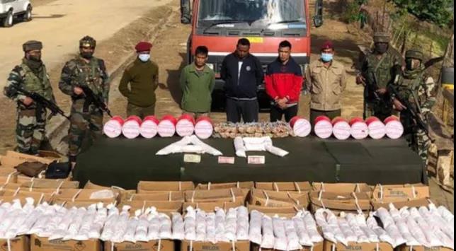 印度境内查获2500多公斤爆炸物，还有一名缅籍人员被捕