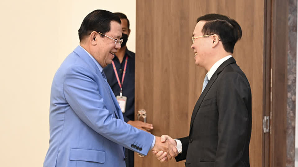 洪森总理会见越南政治局委员，呼吁加强两国边境省份合作！