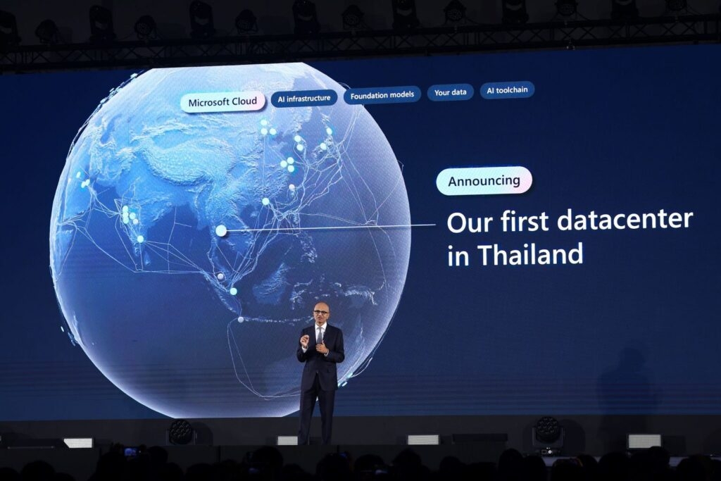 微软宣布在泰国设立首个数据中心